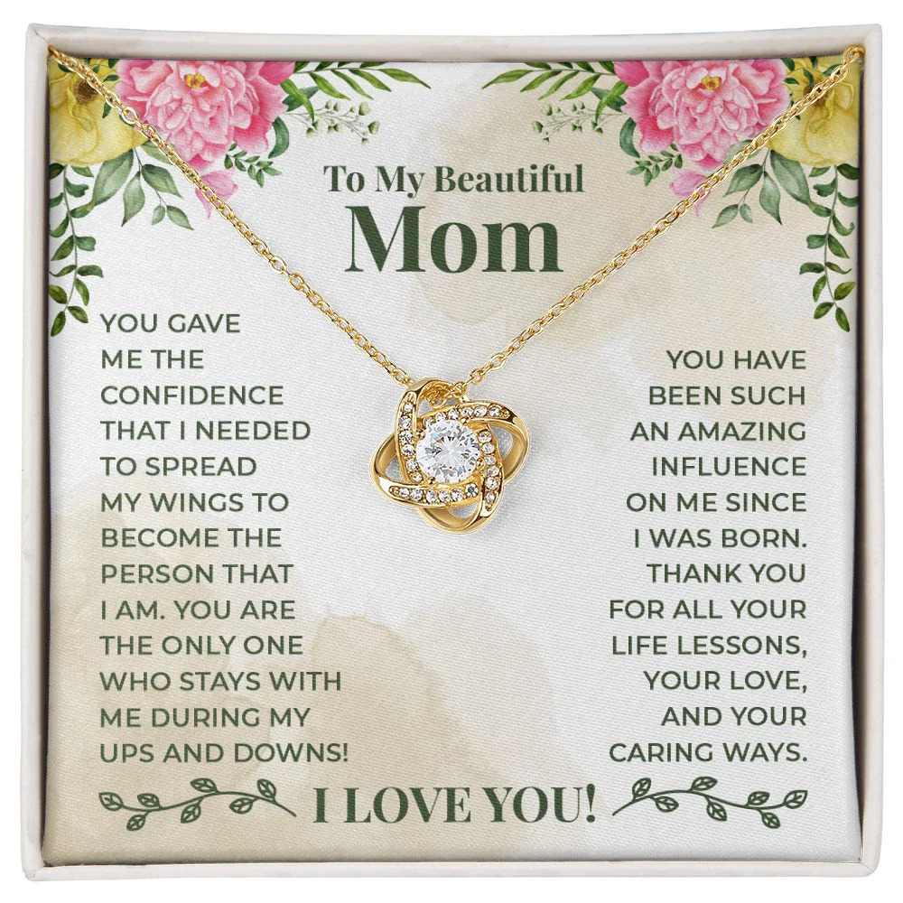 Mom You Have Been Such Infinity Knot Cz Necklace Gold Tone Standard Box